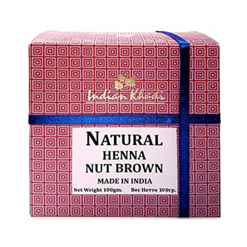 Краска для волос "Ореховая" (Henna Nut Brown) 100 г, Indian Khadi фото 2